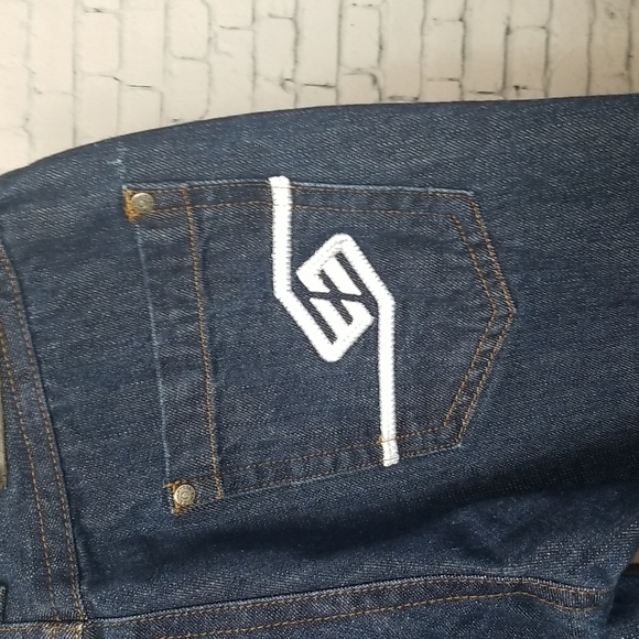 Enyce Jeans by Sean Combs Mens SZ 30/30 Y2K Dark Wash Baggy High Waisted Jeans - Picture 8 of 15